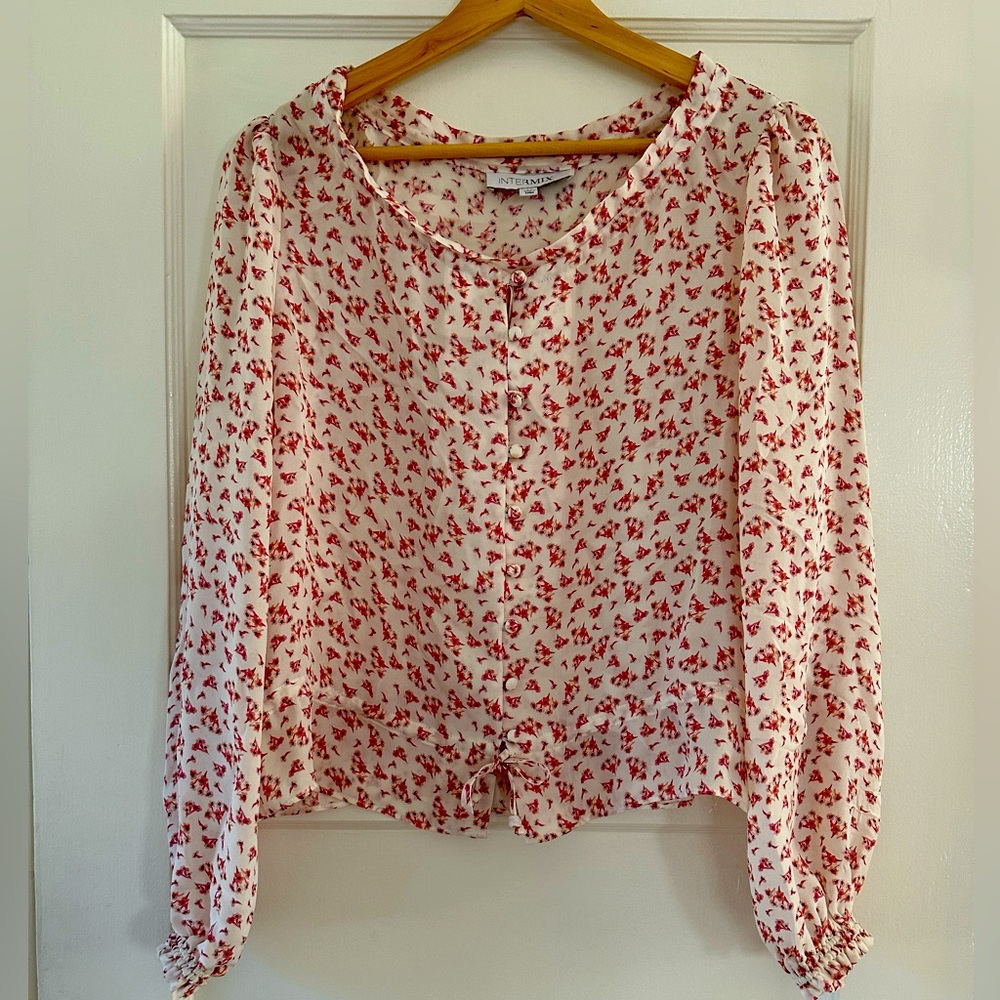 100% Silk Floral Blouse